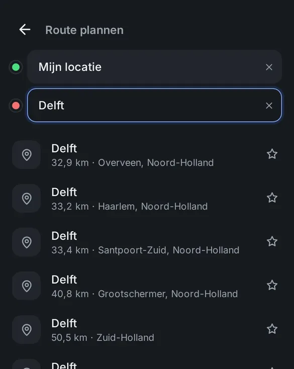 Zoeken naar Delft met suggesties